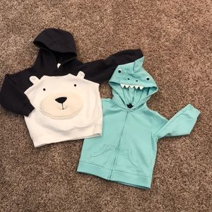 Carter’s Bear Hoodie 24mths- Baby Shark Hoodie 18m